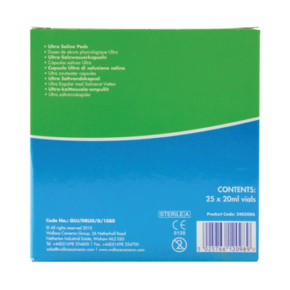 Wallace Cameron 20ml Saline Eye Pods (Pack of 25)