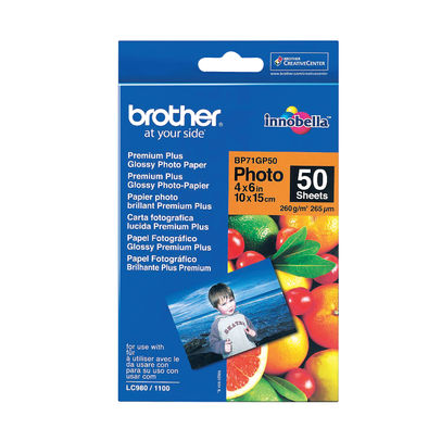 Brother BP71 Gloss Photo Paper 6x4 (Pack of 50)