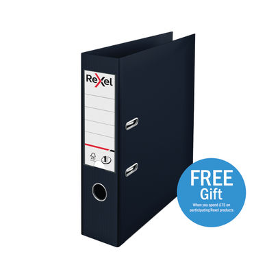 Rexel Choices A4 Black 75mm Lever Arch File