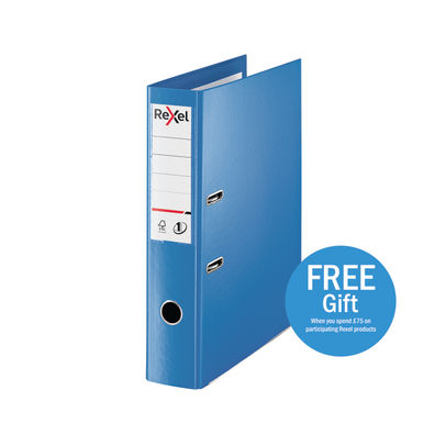 Rexel Choices Blue Foolscap 75mm Lever Arch File