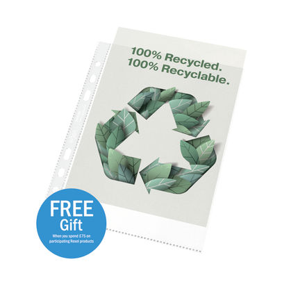 Rexel 100% Recycled A5 Punched Pocket (Pack of 50)