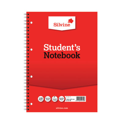 Silvine Spiral Bound A4 Students Notebooks (Pack of 12)