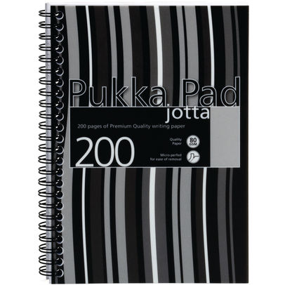 Pukka Pad A5 Polyp Wirebound Jotta Notebook Black (Pack of 3)