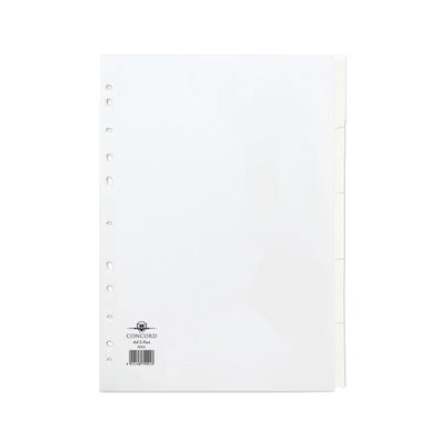 Concord Divider 5-Part A4 150gsm White