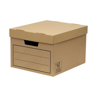 Brown 281 x 255 x 330mm Storage Box with Lid