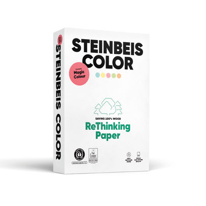 Steinbeis Pink MagicColour A4 Paper (Pack of 500)