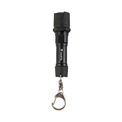 Varta Indestructible Key Chain LED Mini Torch plus AAA Battery Black