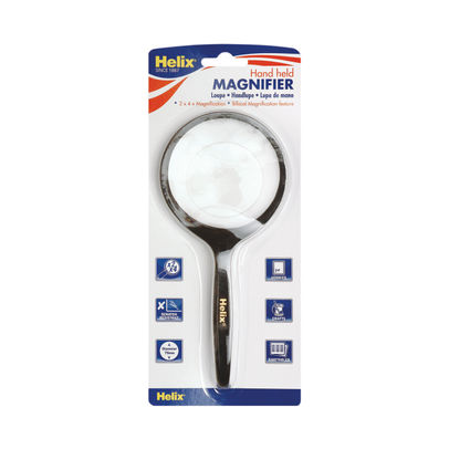 Helix 75mm Hand Held Magnifying Glass