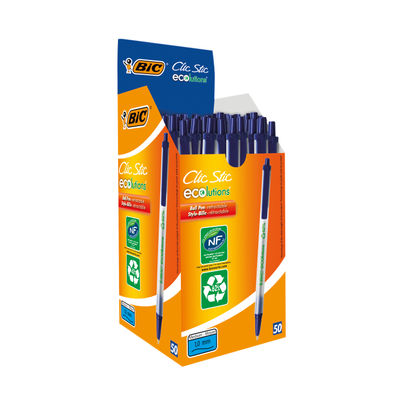 BIC Clic Stick Ecolutions Blue Pen (Pack of 50)