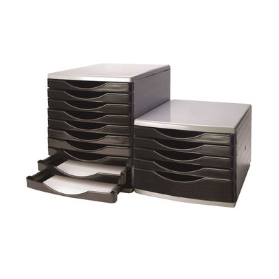 Q-Connect 5 Drawer Tower Black and Grey 345x290x220mm