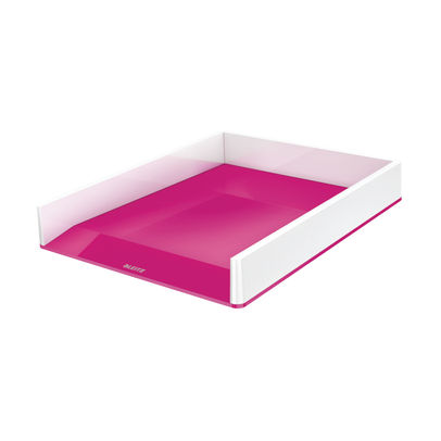 Leitz WOW Letter Tray Dual Colour White/Pink