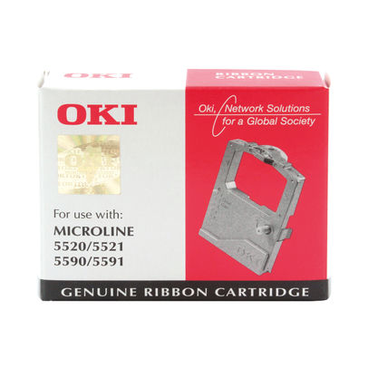 Oki Black Microline 5500 Fabric Ribbon