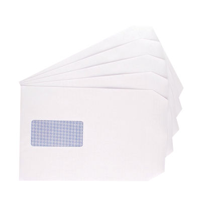 Q-Connect C5 Envelopes Window Pocket Self Seal 90gsm White (Pack of 500)