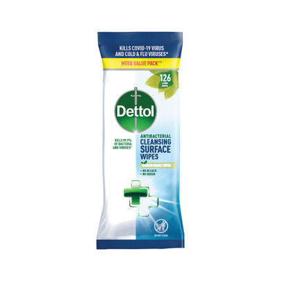 Dettol Antibacterial Cleansing Wipes (Pack of 126)