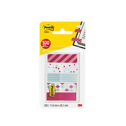 Post-it Index Flags 11.9x43.2mm + Dispenser Small Candy (Pack of 500)