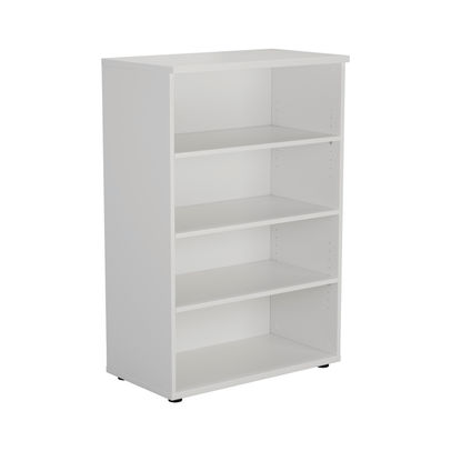 First H1200mm White Wooden Bookcase