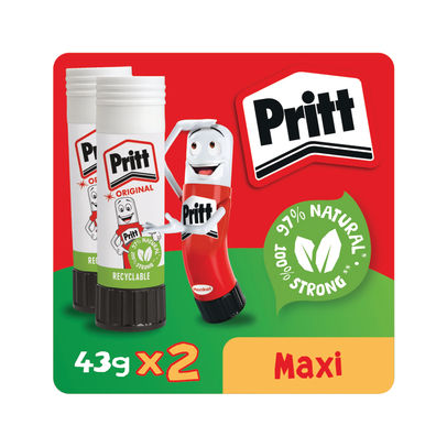 Pritt Stick Glue Stick 43g (Pack of 2)