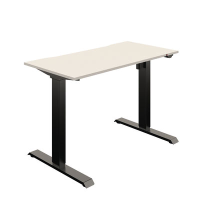 Okoform Single Motor Sit Stand Heated Desk 1200x600x734 1234mm White Black