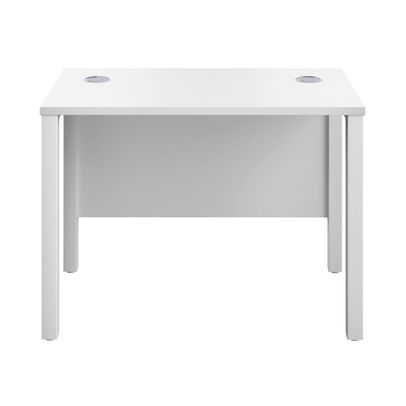 Jemini 1000x600mm White/White Goal Post Rectangular Desk
