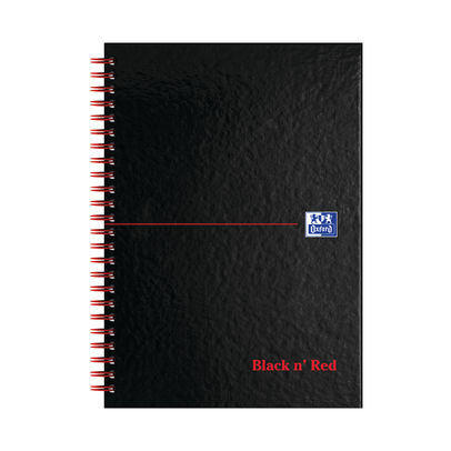 Black n Red A5 Wirebound A-Z Notebook (Pack of 5)