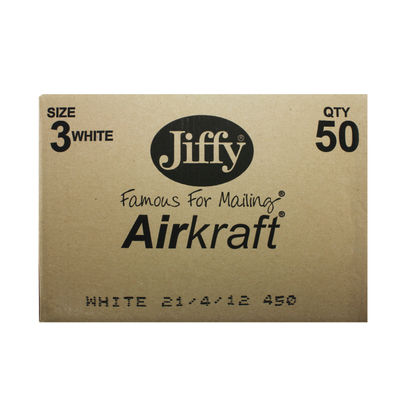 Jiffy Airkraft White Size 3 Mailers (Pack of 50)
