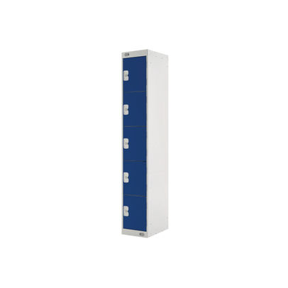 Five Compartment D300mm Blue Locker