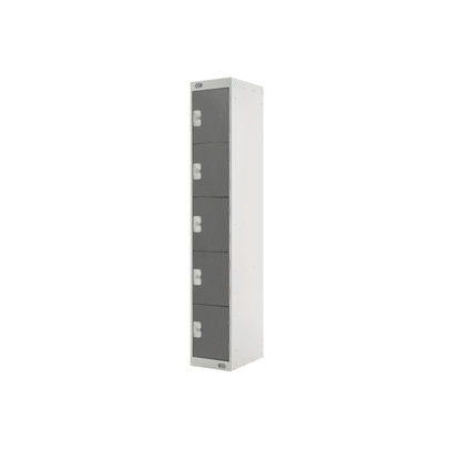 Five Compartment D300mm Dark Grey Locker