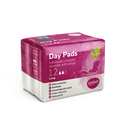 Interlude Ultra Day Sanitary Pads Long with Wings Pack 12 (Pack of 12)