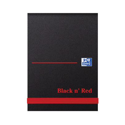 Black n' Red  A7 Plain Elasticated Casebound Notebook (Pack of 10)