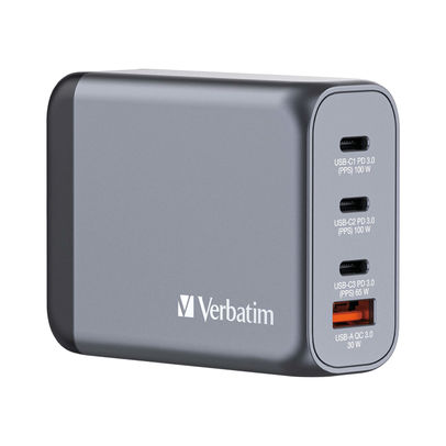 Verbatim GNC-100 GaN 100W 4 Port Charger