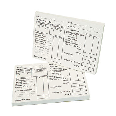 Guildhall P100 Payslip PAYE Wages Pad (Pack of 5)