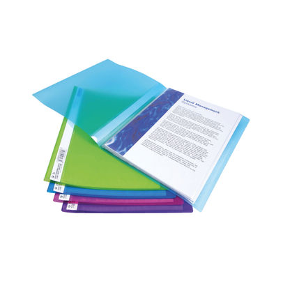 Rapesco Bright Assorted A4 20 Pocket Flexi Display Books (Pack of 10)