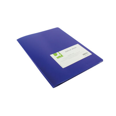 Q-Connect Polypropylene Display Book 10 Pocket Blue