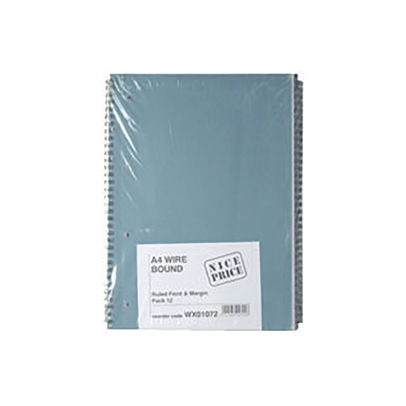 Blue A4 80 Leaf Spiral Pads (Pack of 12)