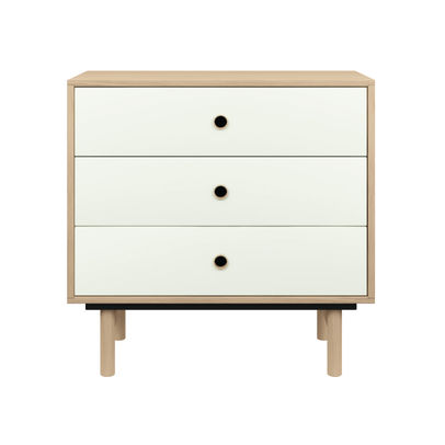 Bisley Bridge 3 Drawer Sideboard Oak Laminate Chalk White