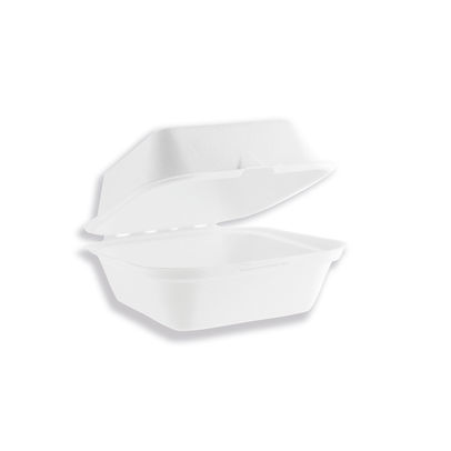 Vegware Bagasse Takeaway Boxes 6 inch White (Pack of 500)