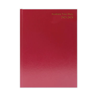 Academic Diary Day Per Page A5 Burgundy 2023-2024