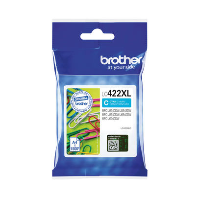 Brother LC422XL Cyan High Yield Ink Cartridge - LC422XLC