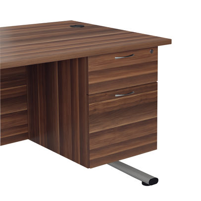 Jemini 495mm Dark Walnut 2 Drawer Fixed Pedestal