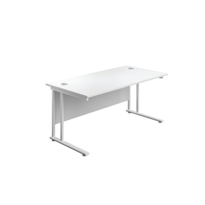 Jemini 1800x800mm White/White Cantilever Rectangular Desk