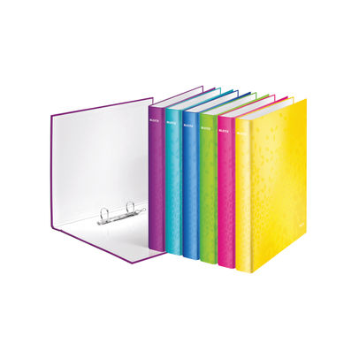 Leitz WOW A4+ Assorted 25mm 2 D-Ring Binders (Pack of 10)