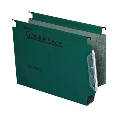 Rexel Crystalfile Green 50mm Lateral Files (Pack of 25)