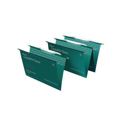 Rexel Crystalfile Classic Green 15mm Suspension File (Pack of 50)