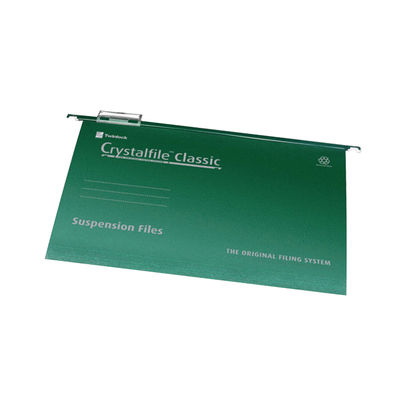 Rexel Crystalfile Classic A4 Green 15mm Suspension File (Pack of 50)