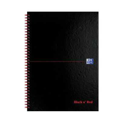 Black n' Red A4 Wirebound Hardback Perforated Notebook (Pack of 5)