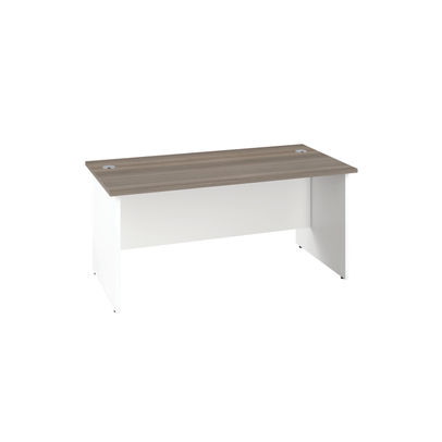 Jemini 1400x800mm Grey Oak/White Rectangular Panel End Desk