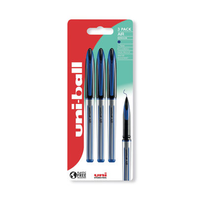 Uni-Ball Air UBA-188-L Medium Blue Rollerball Pen (Pack of 3)