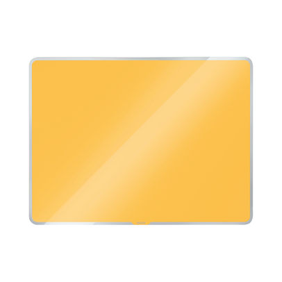 Leitz Cosy Magnetic Glass Whiteboard 600 x 400mm Warm Yellow