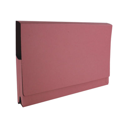 Guildhall Foolscap Full Flap Pink Pocket Wallets 315gsm (Pack of 50)