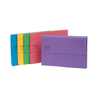 Forever Foolscap Bright Assorted Document Wallets